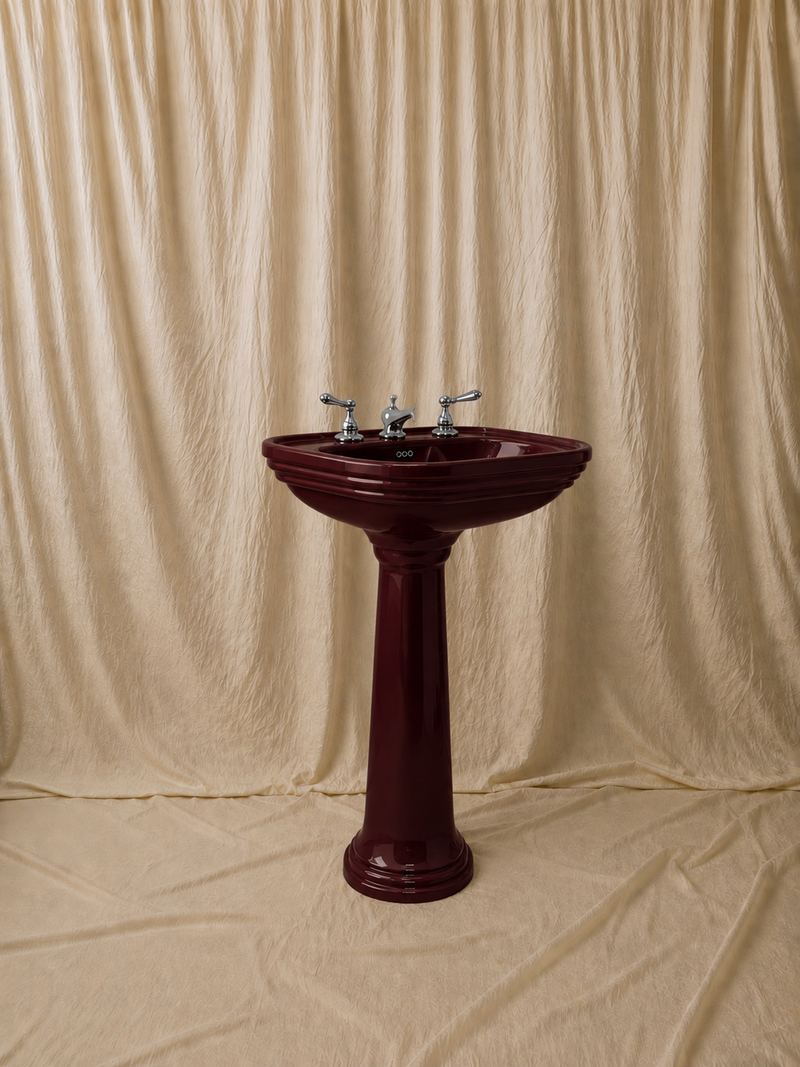 Curved Pedestal Washbasin 61