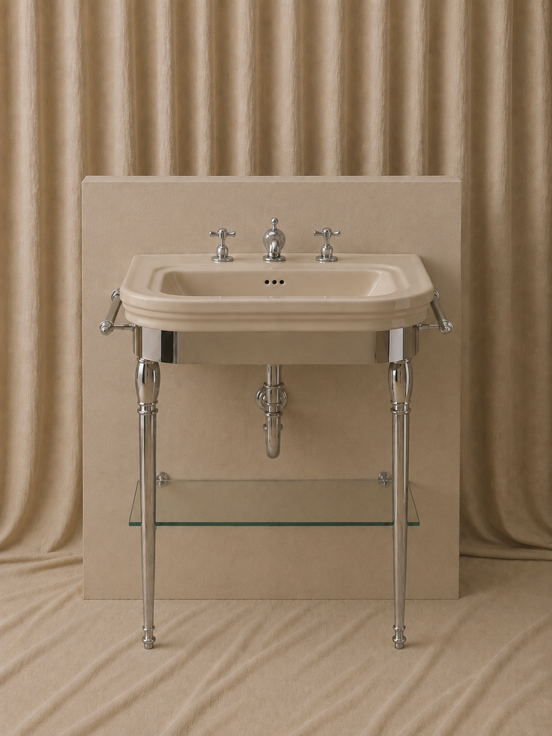 Curved Console Washbasin 72