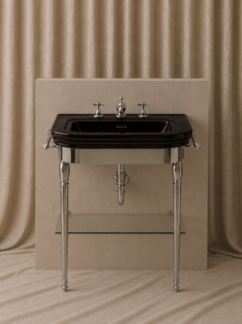 Curved Console Washbasin 72