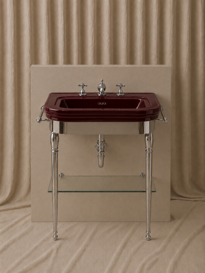 Curved Console Washbasin 72