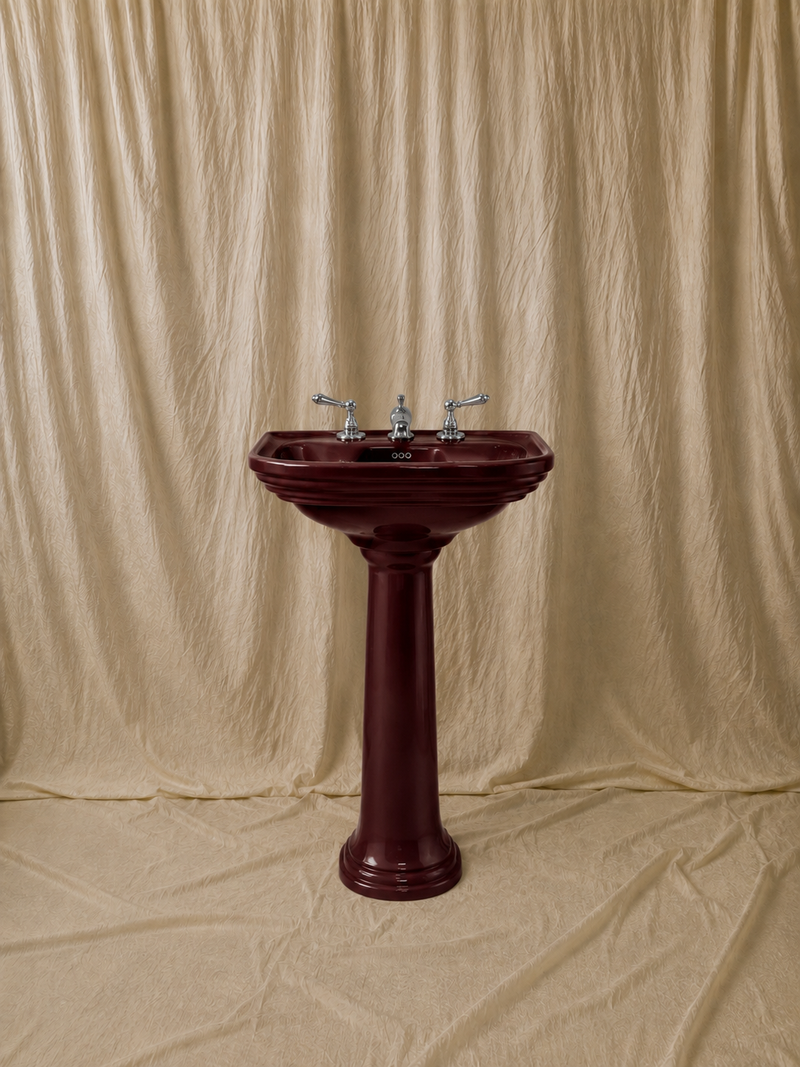 Curved Pedestal Washbasin 61