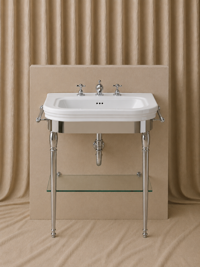 Curved Console Washbasin 72