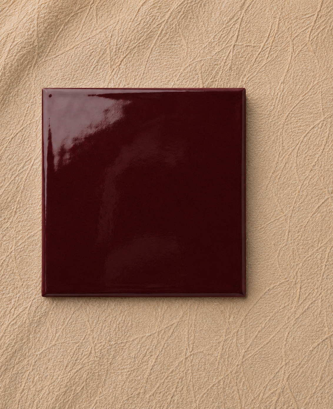 Square tile Burgundy