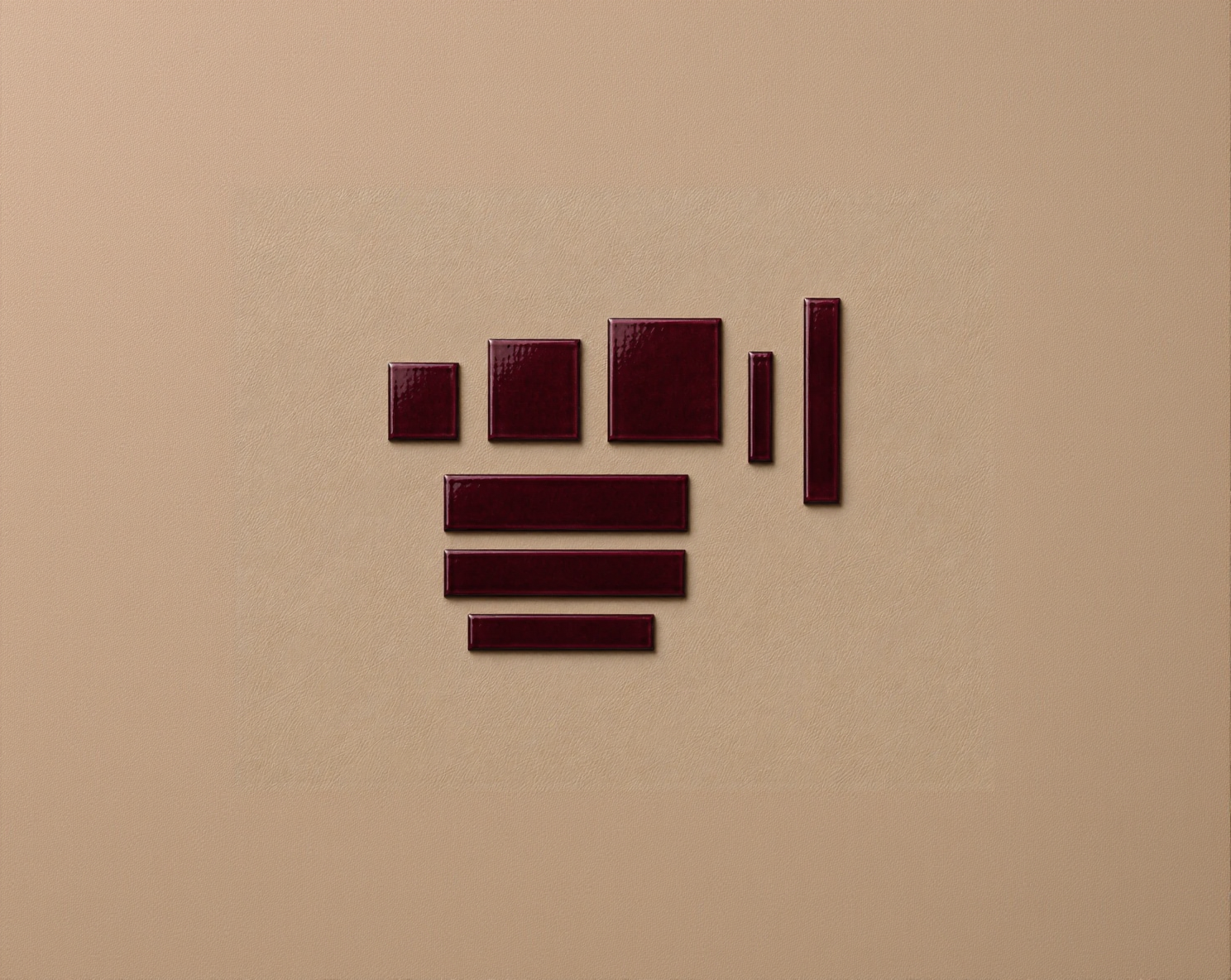 Finger tile Burgundy