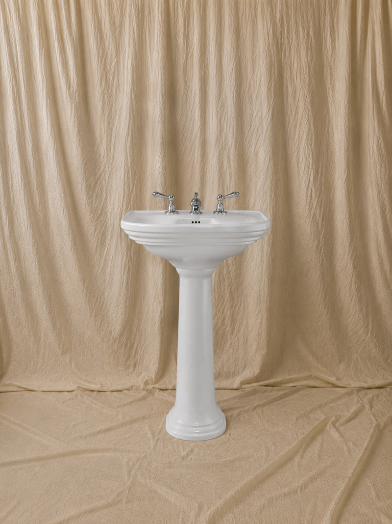 Curved Pedestal Washbasin 61
