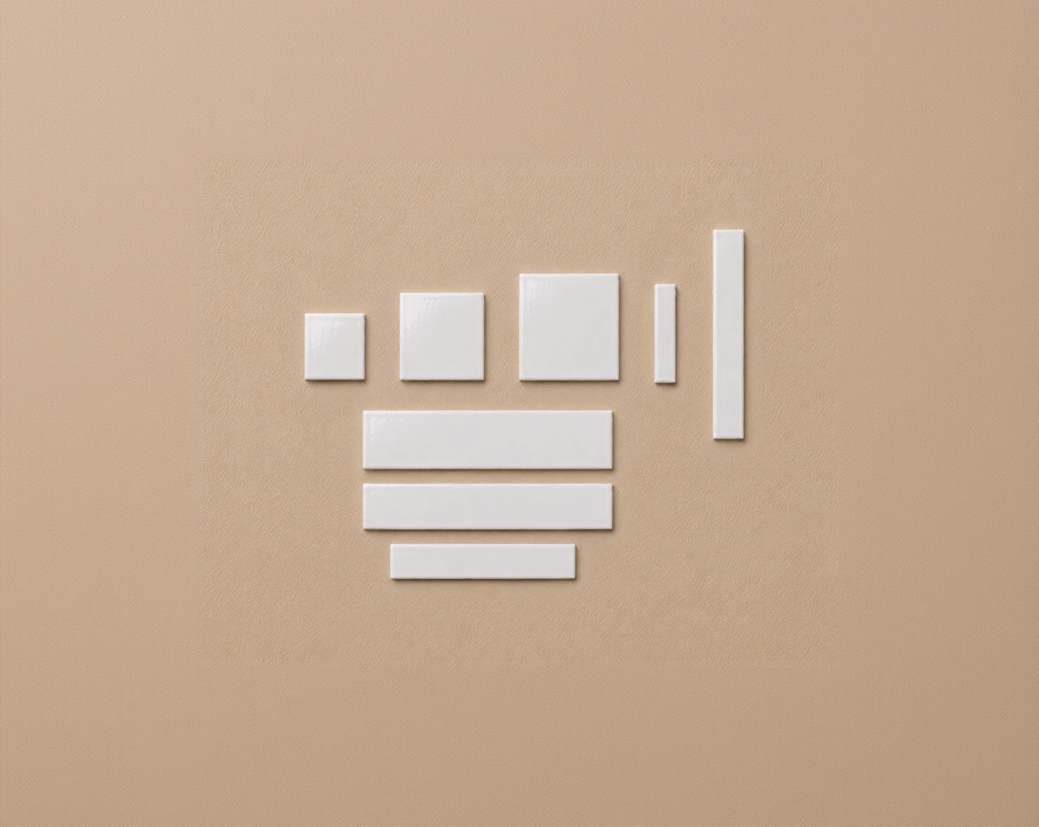 Square tile Eggshell